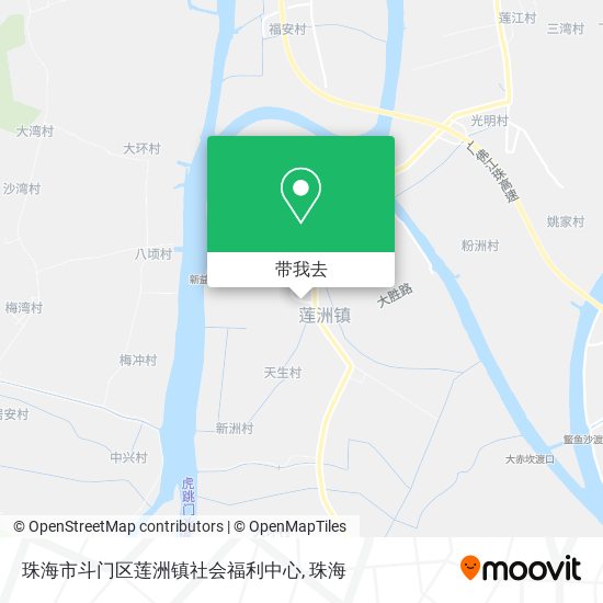珠海市斗门区莲洲镇社会福利中心地图