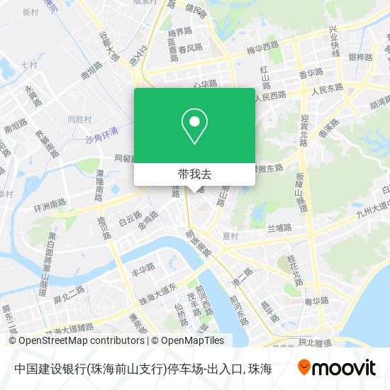 中国建设银行(珠海前山支行)停车场-出入口地图