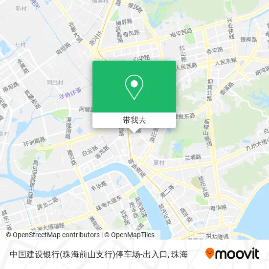 中国建设银行(珠海前山支行)停车场-出入口地图