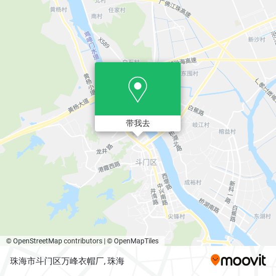 珠海市斗门区万峰衣帽厂地图