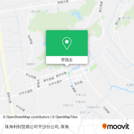 珠海利钊贸易公司平沙分公司地图
