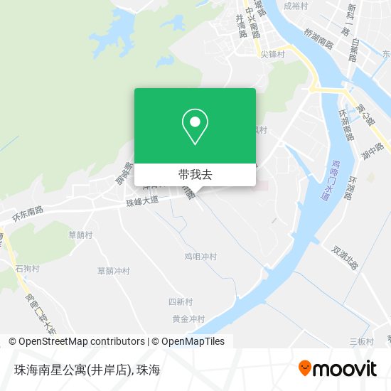 珠海南星公寓(井岸店)地图