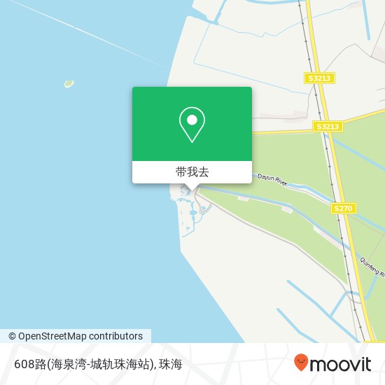 608路(海泉湾-城轨珠海站)地图