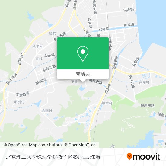 北京理工大学珠海学院教学区餐厅三地图