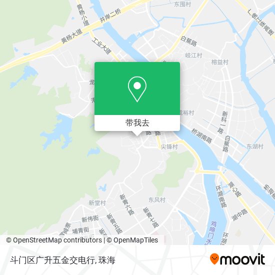 斗门区广升五金交电行地图