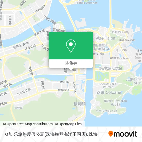 Q加·乐悠悠度假公寓(珠海横琴海洋王国店)地图