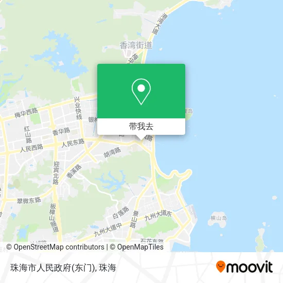 珠海市人民政府(东门)地图
