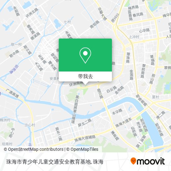 珠海市青少年儿童交通安全教育基地地图