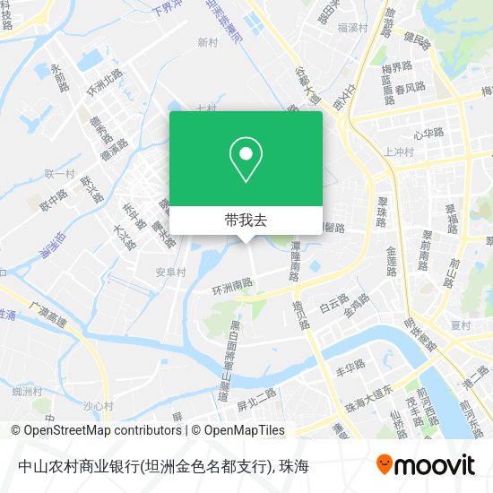 中山农村商业银行(坦洲金色名都支行)地图