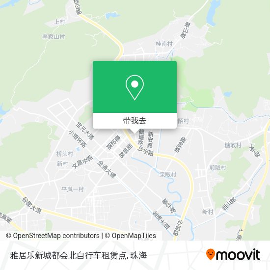 雅居乐新城都会北自行车租赁点地图