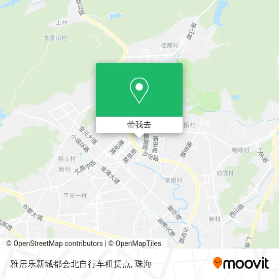 雅居乐新城都会北自行车租赁点地图