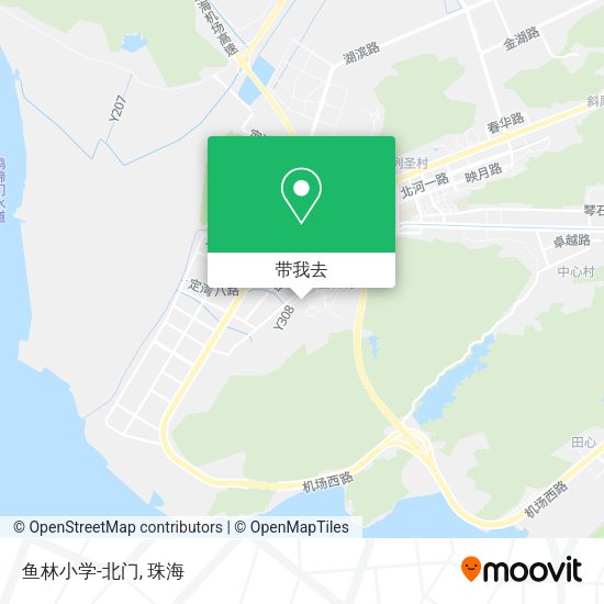 鱼林小学-北门地图