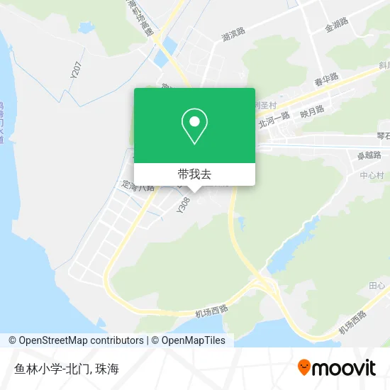 鱼林小学-北门地图