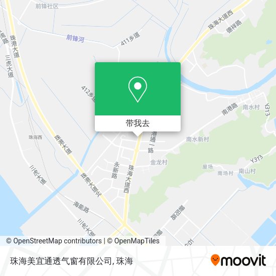 珠海美宜通透气窗有限公司地图