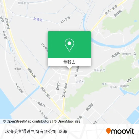 珠海美宜通透气窗有限公司地图