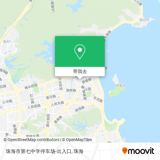珠海市第七中学停车场-出入口地图