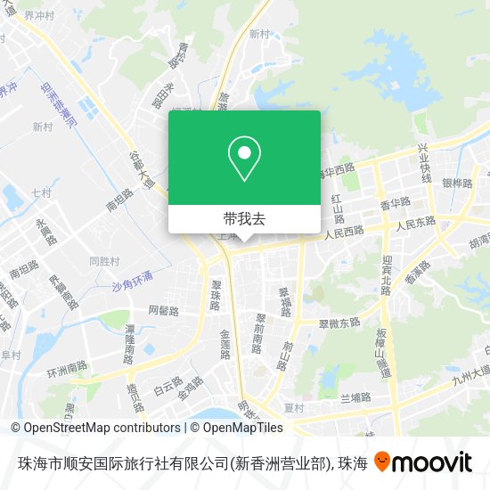 珠海市顺安国际旅行社有限公司(新香洲营业部)地图