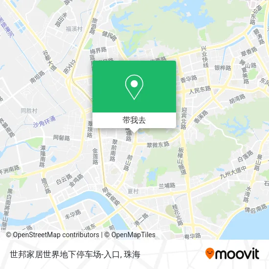 世邦家居世界地下停车场-入口地图