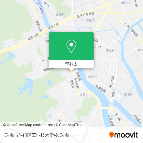 珠海市斗门区工业技术学校地图
