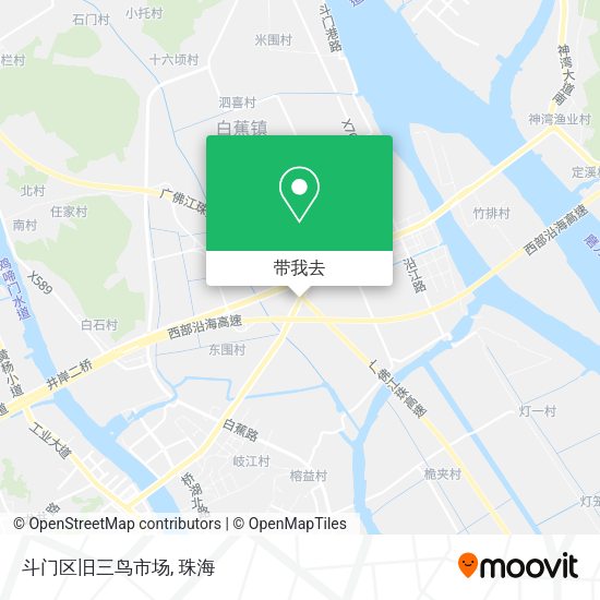 斗门区旧三鸟市场地图