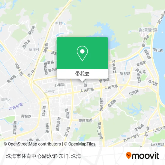 珠海市体育中心游泳馆-东门地图