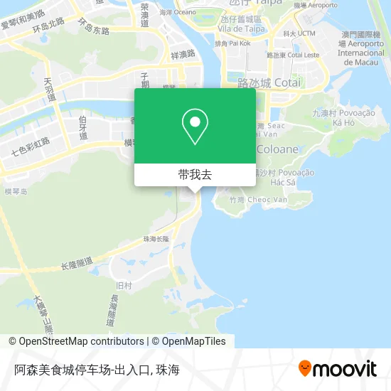 阿森美食城停车场-出入口地图