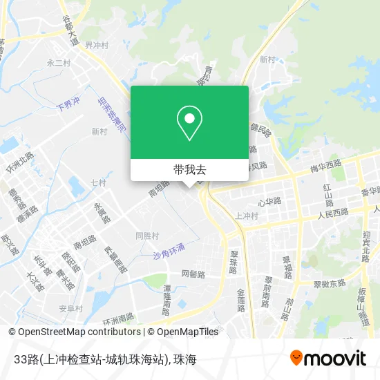 33路(上冲检查站-城轨珠海站)地图