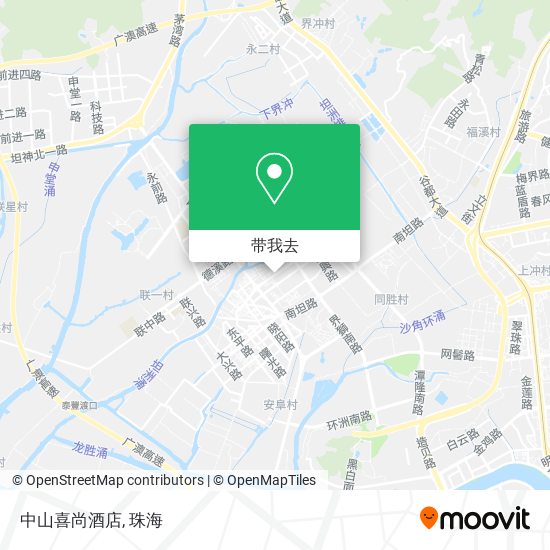 中山喜尚酒店地图