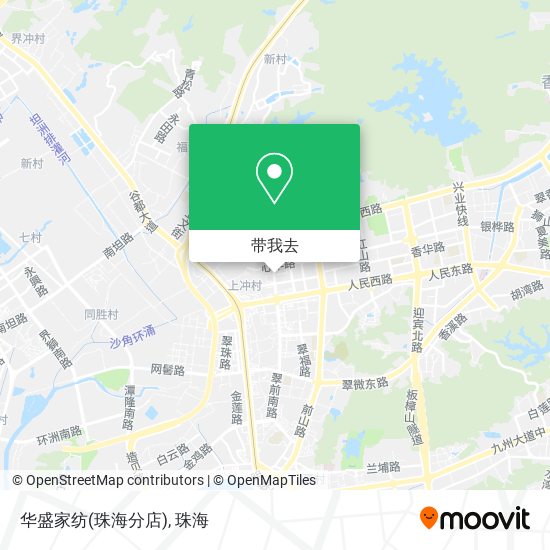 华盛家纺(珠海分店)地图