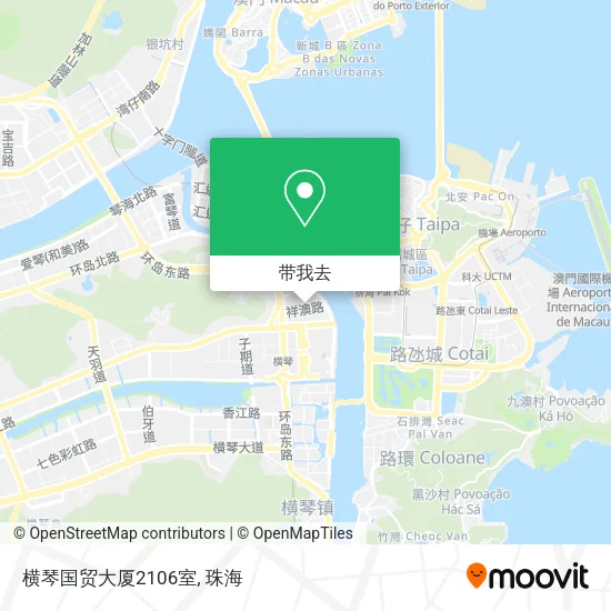 横琴国贸大厦2106室地图