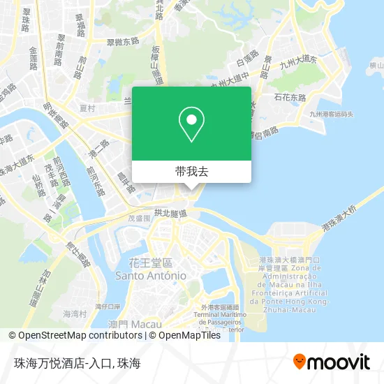 珠海万悦酒店-入口地图