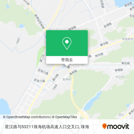星汉路与S3211珠海机场高速入口交叉口地图
