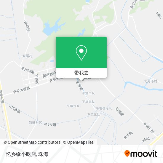 忆乡缘小吃店地图
