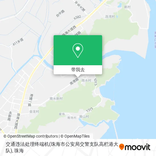交通违法处理终端机(珠海市公安局交警支队高栏港大队)地图