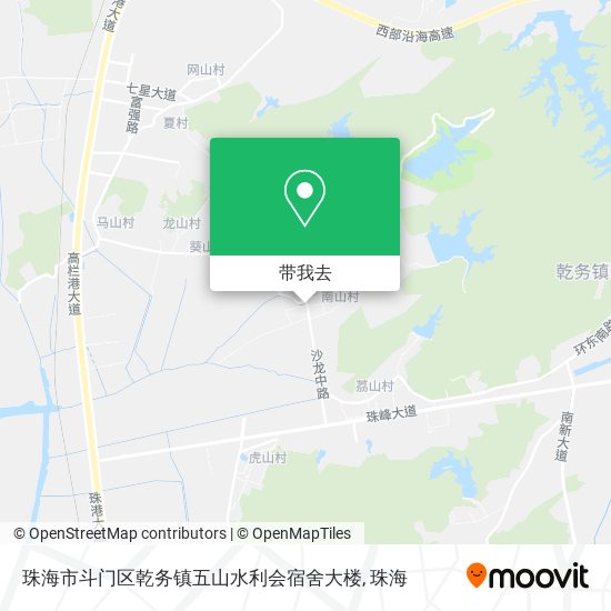 珠海市斗门区乾务镇五山水利会宿舍大楼地图