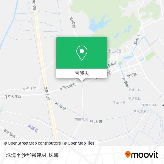 珠海平沙华强建材地图