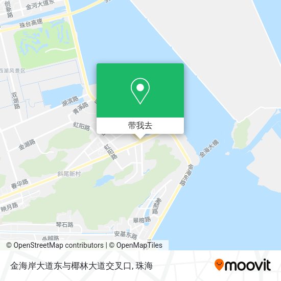 金海岸大道东与椰林大道交叉口地图