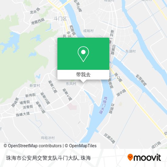 珠海市公安局交警支队斗门大队地图
