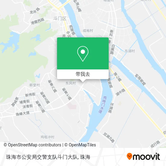 珠海市公安局交警支队斗门大队地图