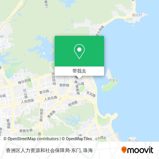 香洲区人力资源和社会保障局-东门地图