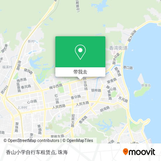 香山小学自行车租赁点地图