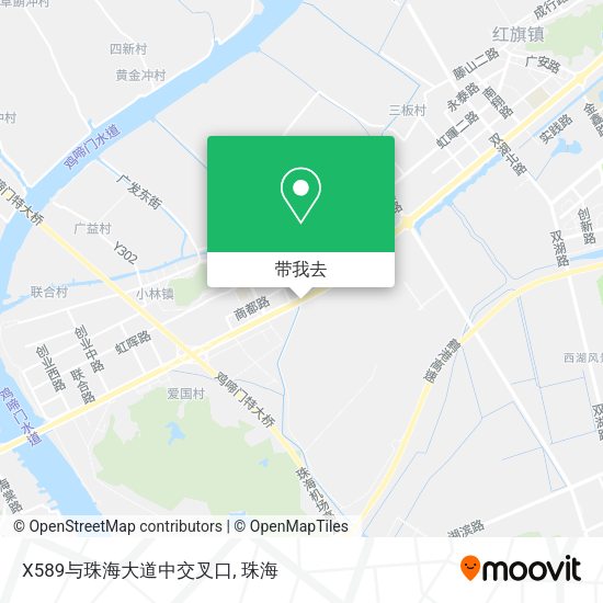 X589与珠海大道中交叉口地图