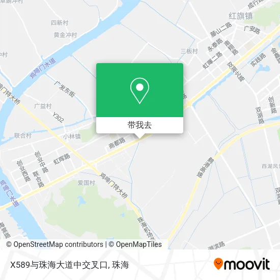 X589与珠海大道中交叉口地图