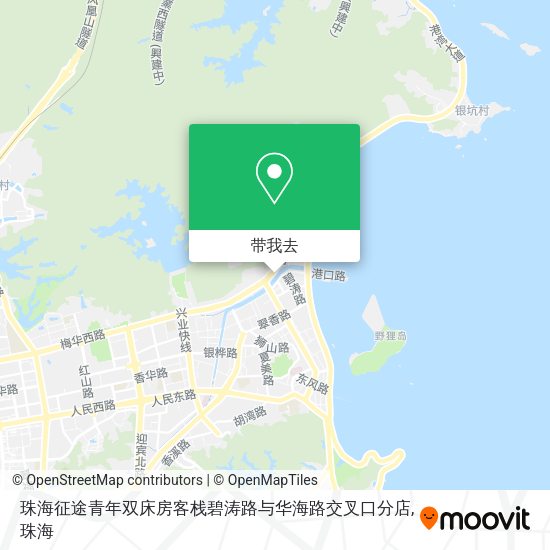 珠海征途青年双床房客栈碧涛路与华海路交叉口分店地图