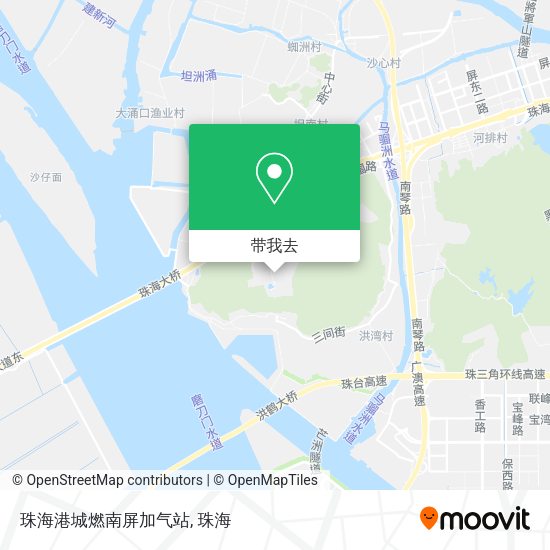 珠海港城燃南屏加气站地图