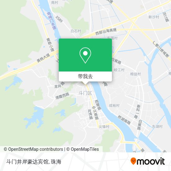 斗门井岸豪达宾馆地图