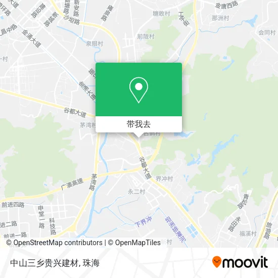中山三乡贵兴建材地图