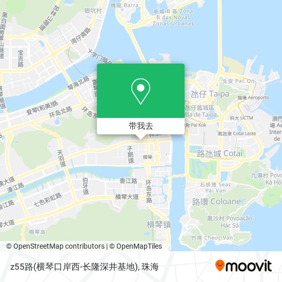 z55路(横琴口岸西-长隆深井基地)地图