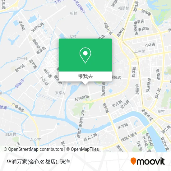 华润万家(金色名都店)地图