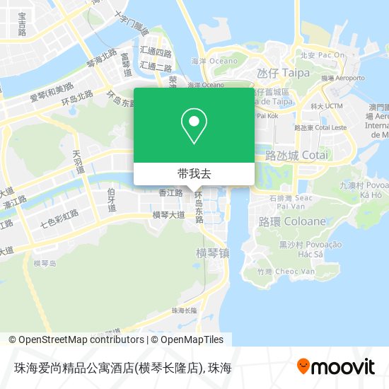 珠海爱尚精品公寓酒店(横琴长隆店)地图